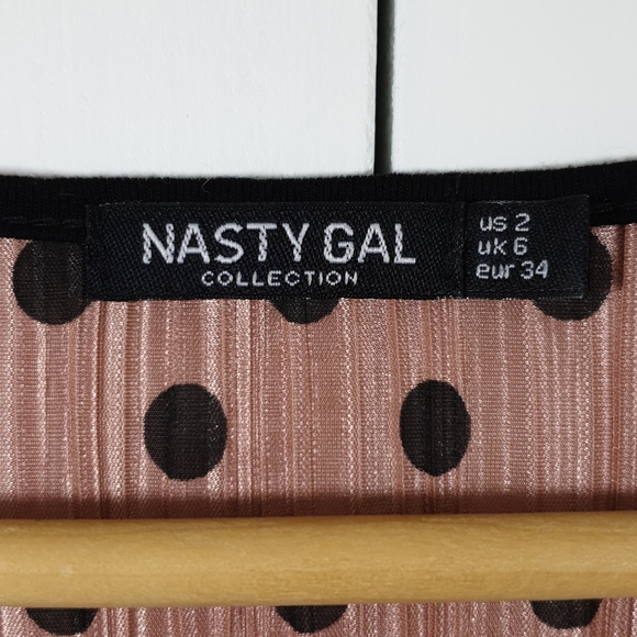 Nasty Gal hot polka dot bodysuit V neck soft 2 - Picture 11 of 15